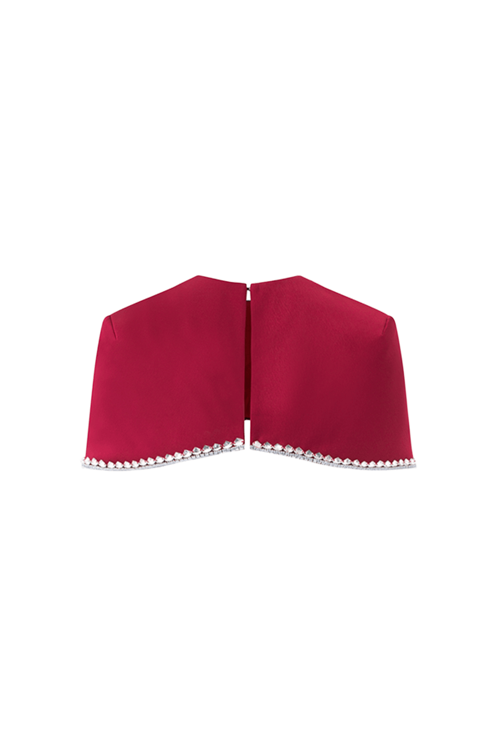 Strapless Asymmetric Pleated Dress And Stone Embellished Cape Set